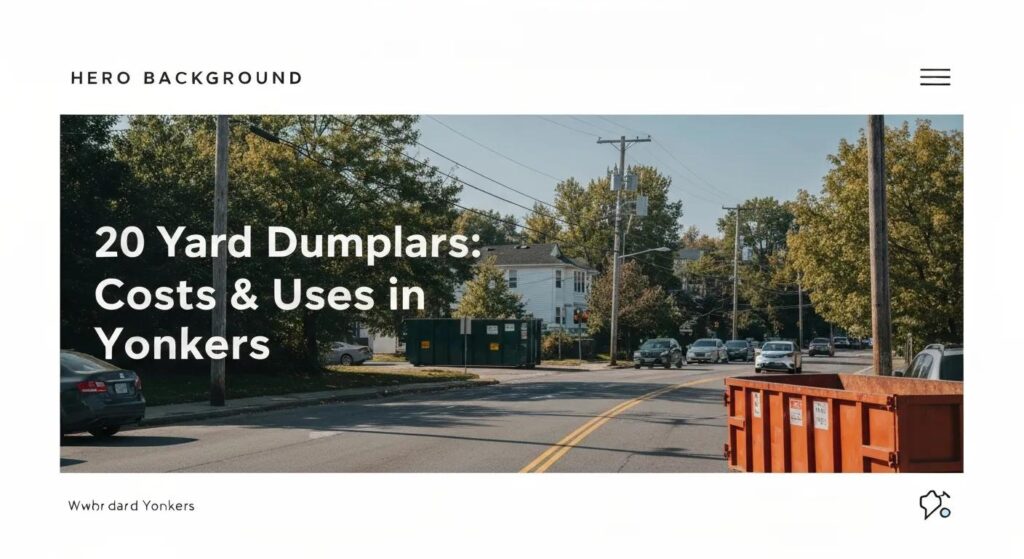 20 Yard Dumpsters: Costs & Uses in Yonkers